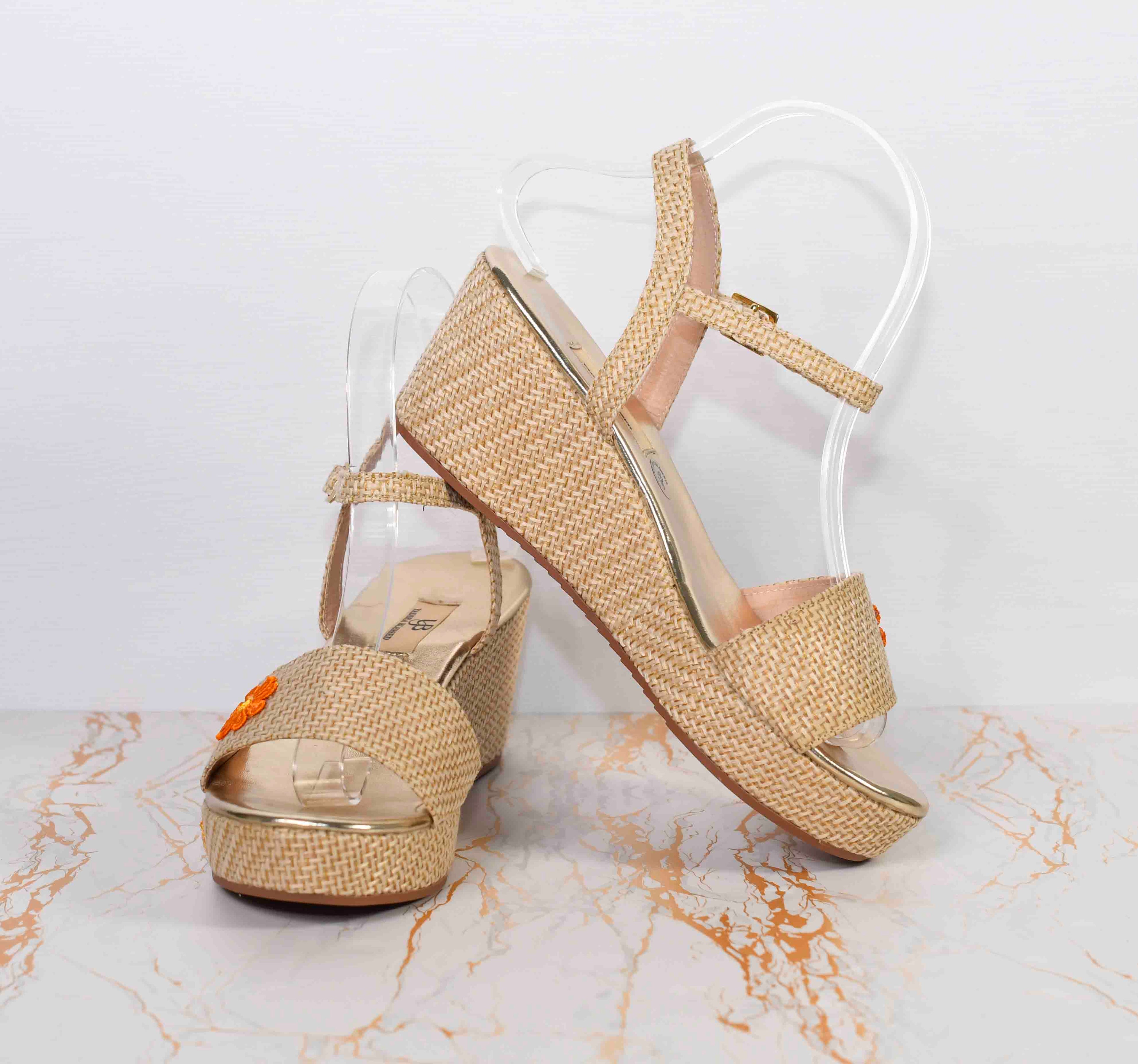 Plataformas de Yute con Margaritas Multicolor (Plataforma Baja)